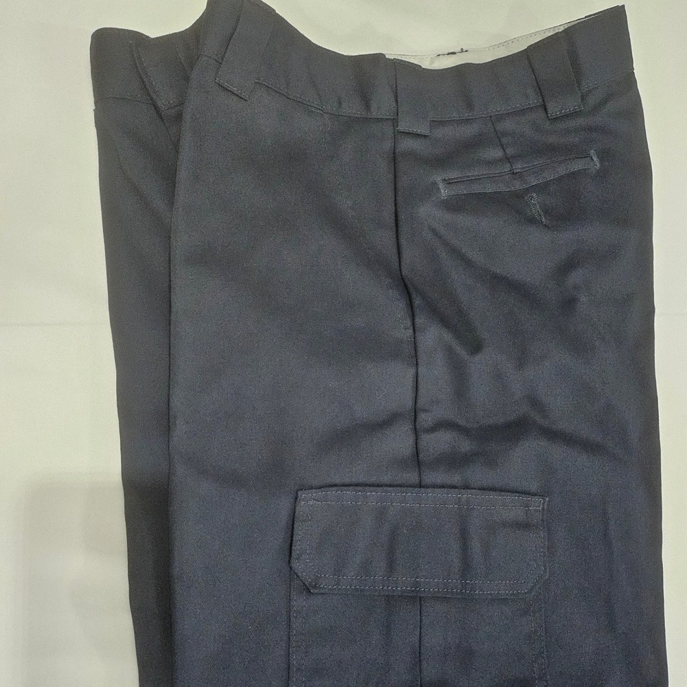 Dickies Relaxed Straight Cargo Pants Mens 38x32 Navy Blue Workwear EMS Uniform